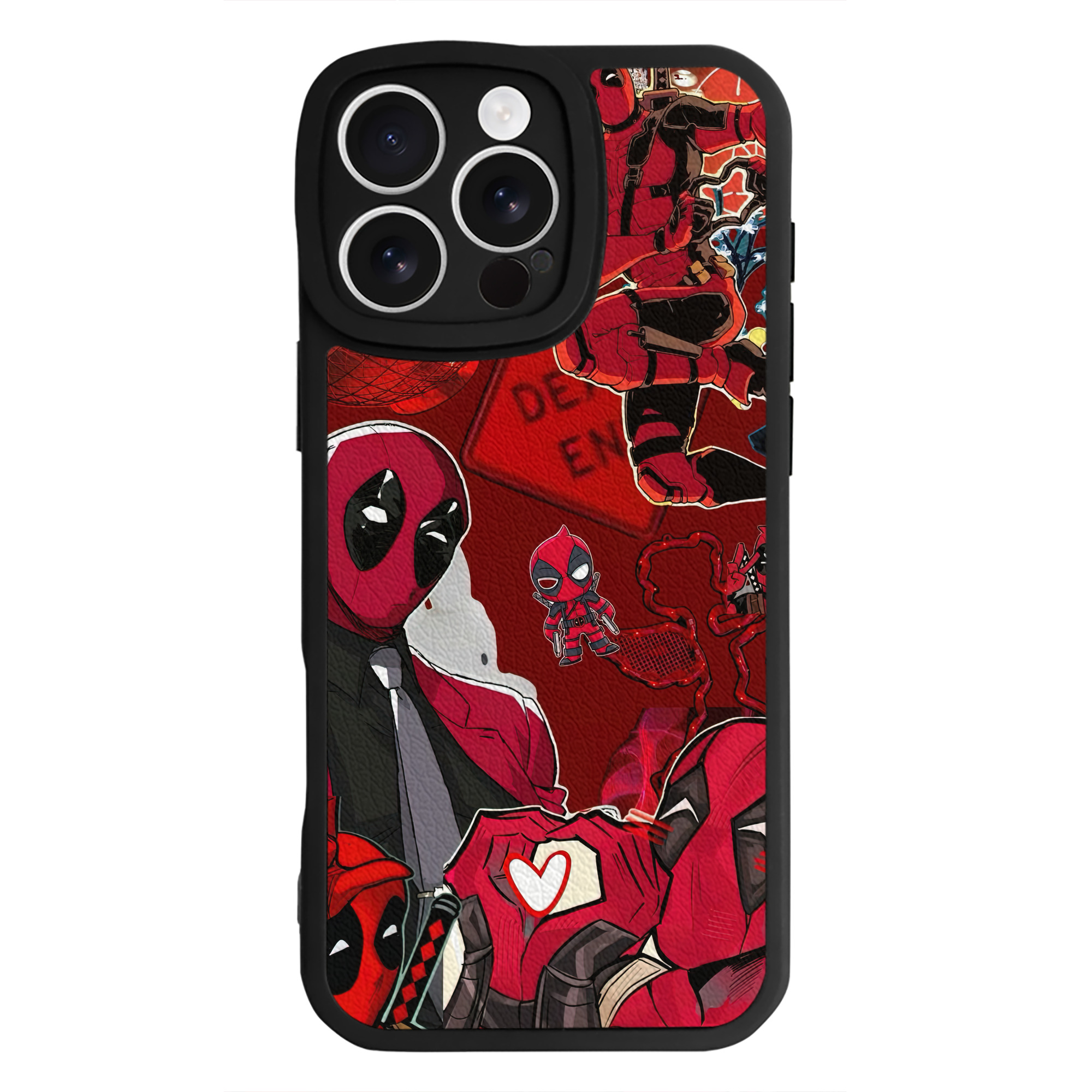 （画像用） Deadpool デッドプール 【iPhone 16シリーズ対応】シリコンスマホケース（レザー調） 材質：シリコン
